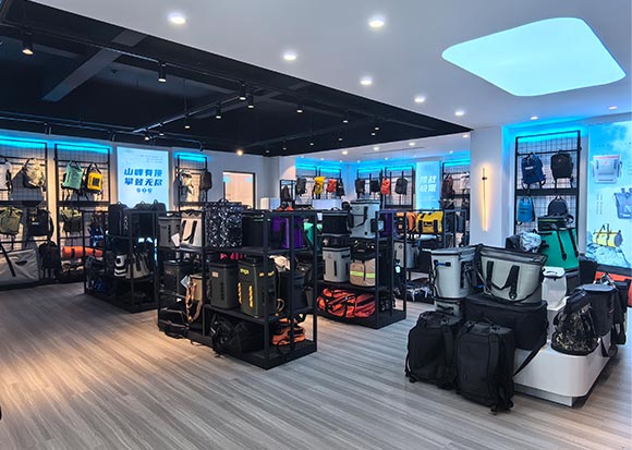 TPU & PVC Material Waterproof Bags Show Room