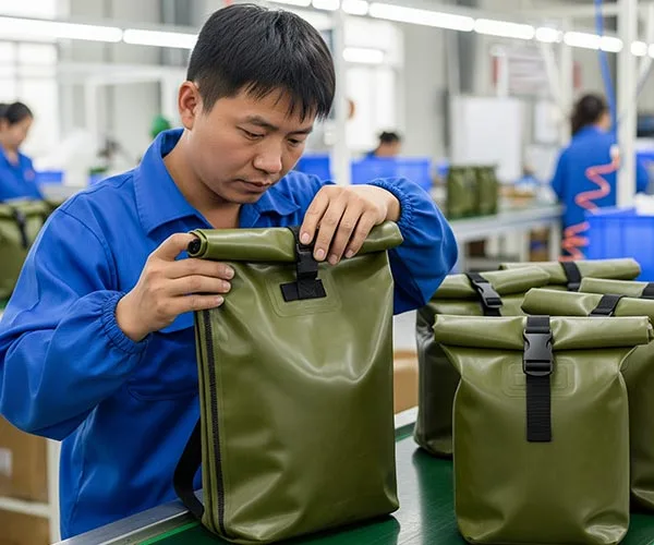 Contrôle qualité dédié pour sac étanche