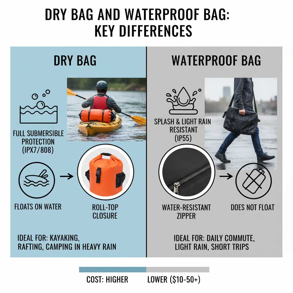 What Sets a Dry Bag Apart from a Waterproof Bag 6 Dry Bag and Waterproof Bag: Key Differences