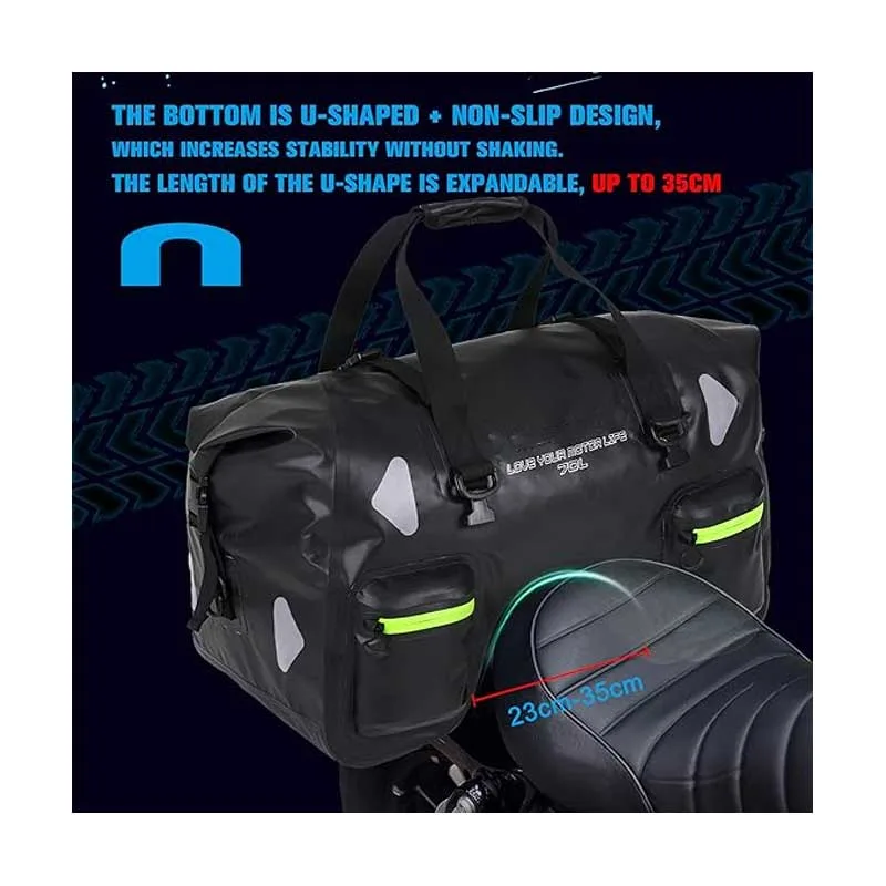 Bolsa trasera para motocicleta impermeable de primera calidad de 50 l