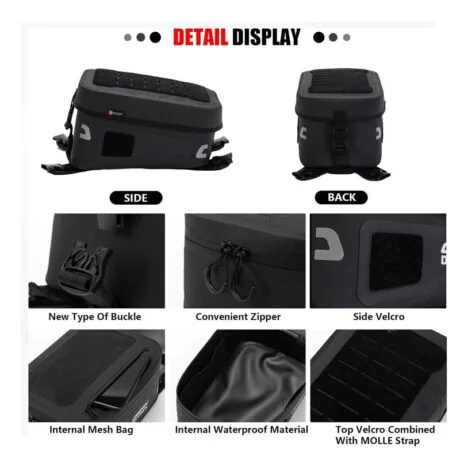 Sacoche de réservoir étanche en TPU pour moto