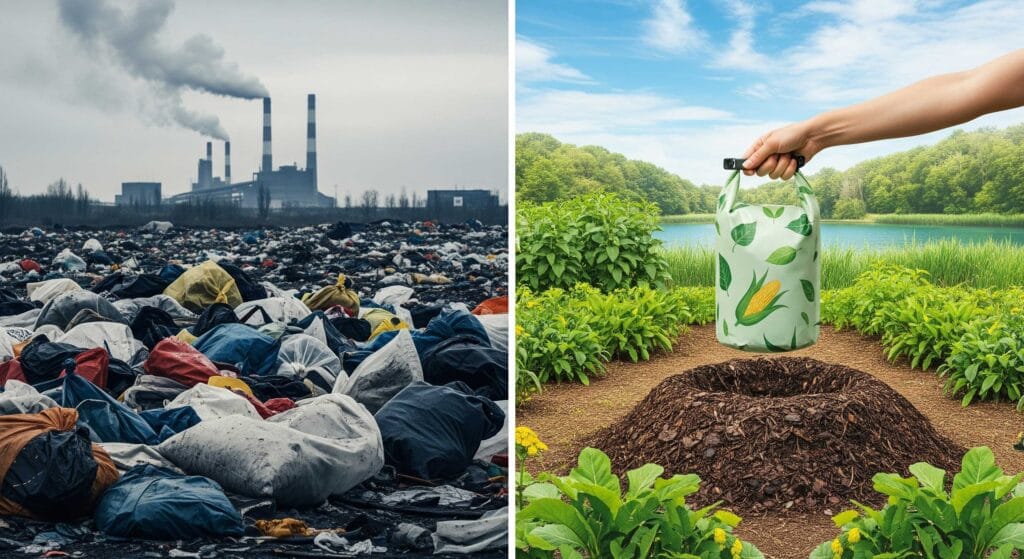 Traditional vs Biodegradable Materials