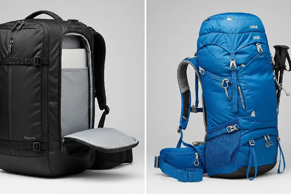 The difference between a travel backpack and a hiking backpack