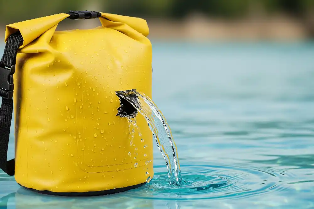 What should you try if your waterproof bag leaks