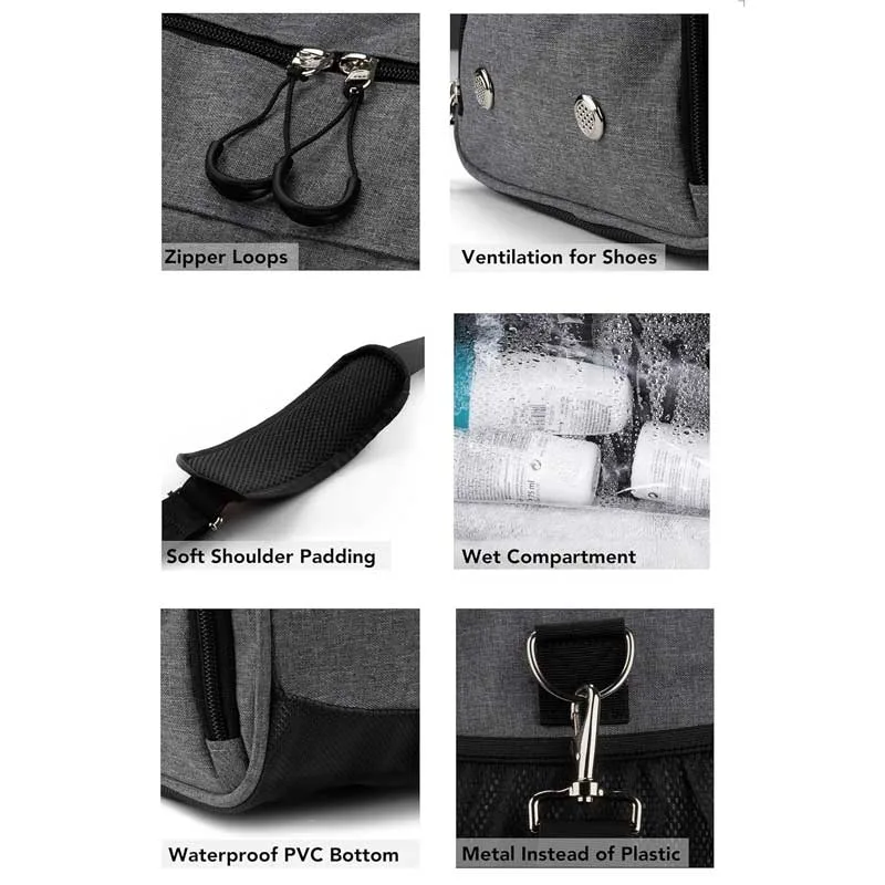 Bolsa de deporte multiusos al por mayor con compartimento para zapatos y artículos húmedos
