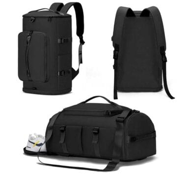 Backpack Style Sport Duffel Bag with Shoe Compartment