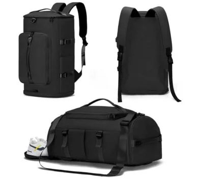 Mochila esportiva estilo mochila com compartimento para sapatos