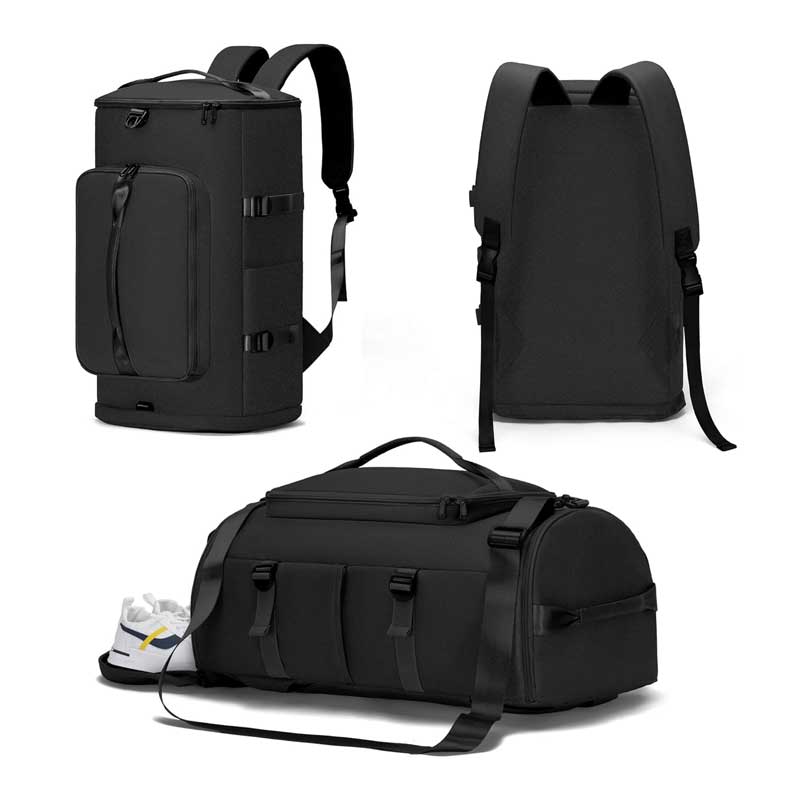 Backpack Style Sport Duffel Bag with Shoe Compartment