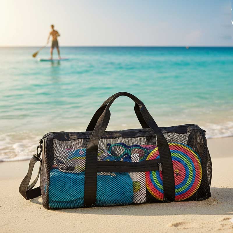 600D Sport Gym Mesh Bag with Quick-Dry Design