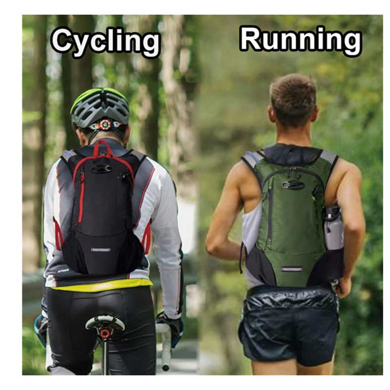 Lightweight Hiking Hydration Pack with 2L BPA-Free Bladder & Helmet Clip