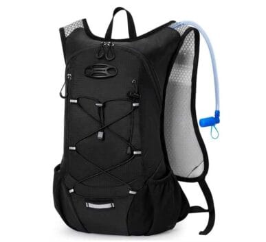 Lightweight Hiking Hydration Pack with 2L BPA-Free Bladder & Helmet Clip