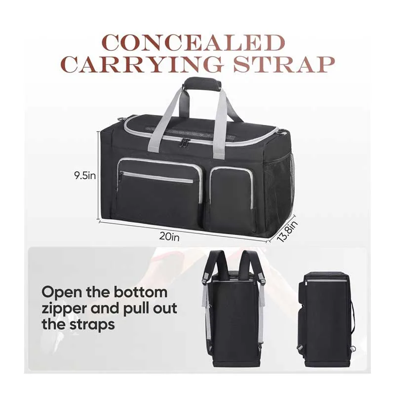 Mochila multifuncional tipo duffel para baloncesto con 3 compartimentos y separadores para zapatos
