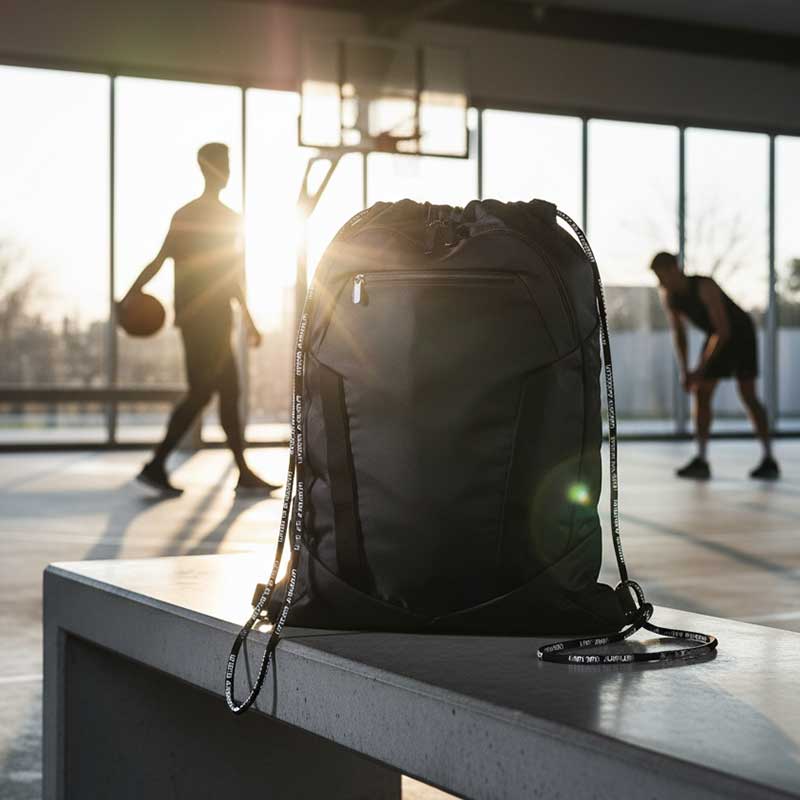 Durable Basketball Drawstring Bag - Water-Repellent & Insulated Pocket