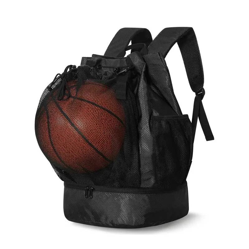 Sac à dos de basketball en filet de 40 L avec cordon de serrage