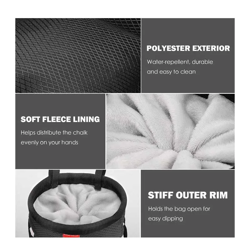 bolsa de magnésio para escalada em nylon impermeável