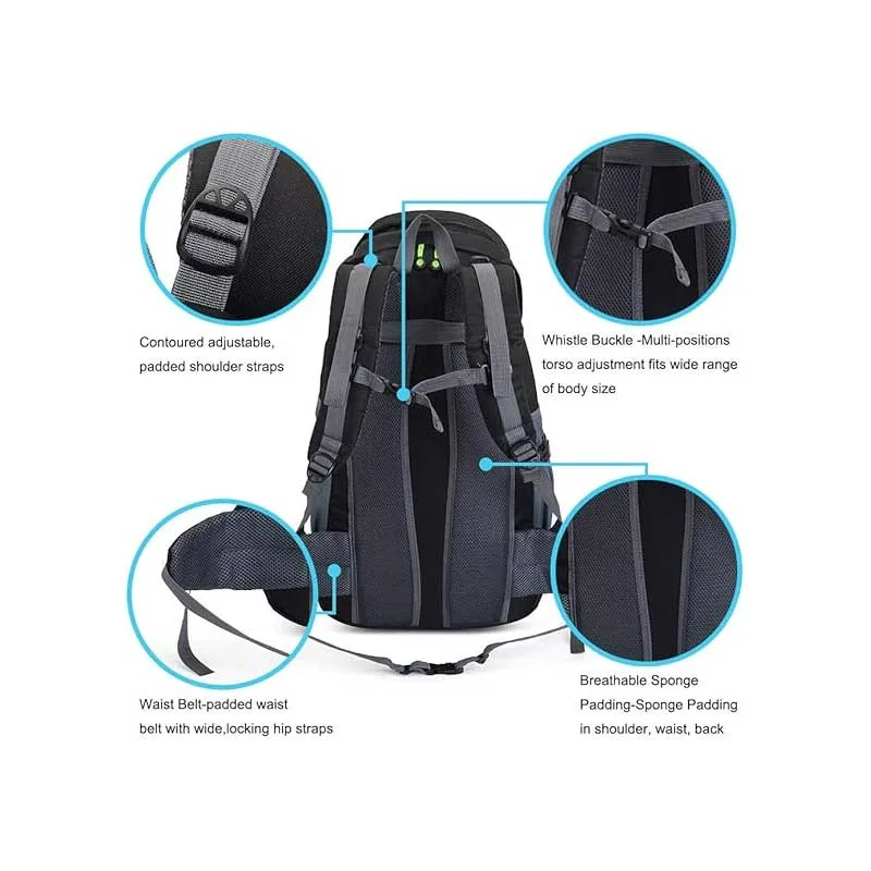Mochila de camping ligera de 50 litros