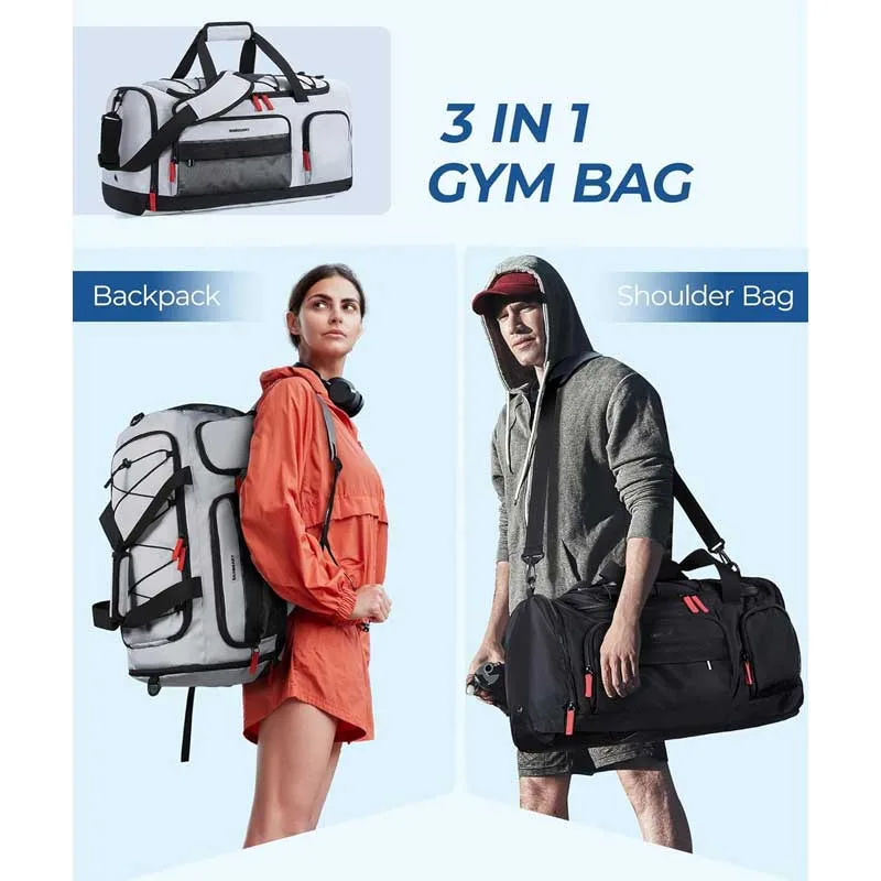 Wasserdichter Sport-Großhandels-3-in-1-35-Liter-Reisetasche-Rucksack