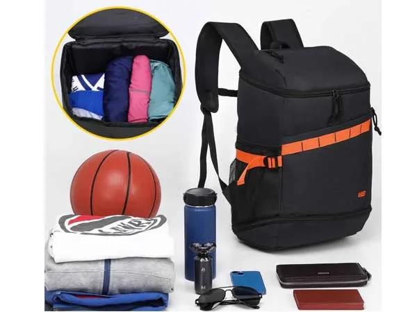 Bolsa de baloncesto con gran capacidad y organización inteligente.