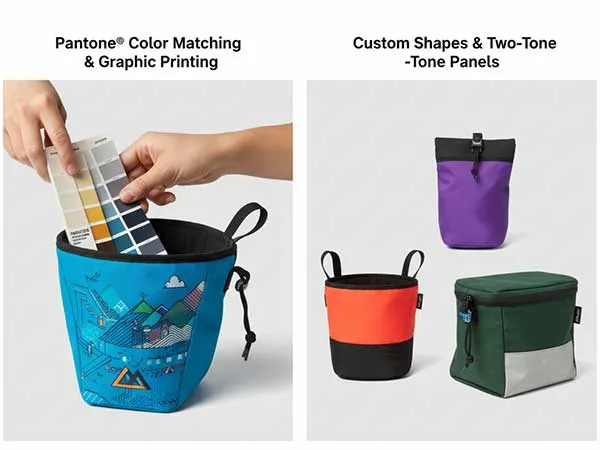 Bolsa de tiza con personalización de color y forma