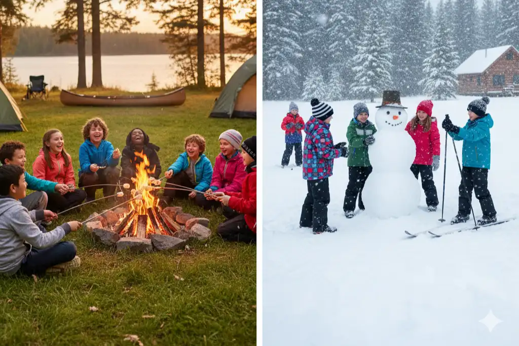 Comparing Summer Camping and Winter Camping