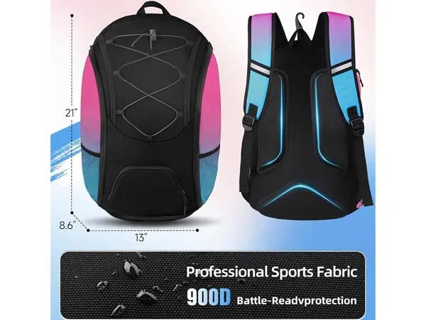 Bolsa de baloncesto con telas premium y compartimento para pelotas