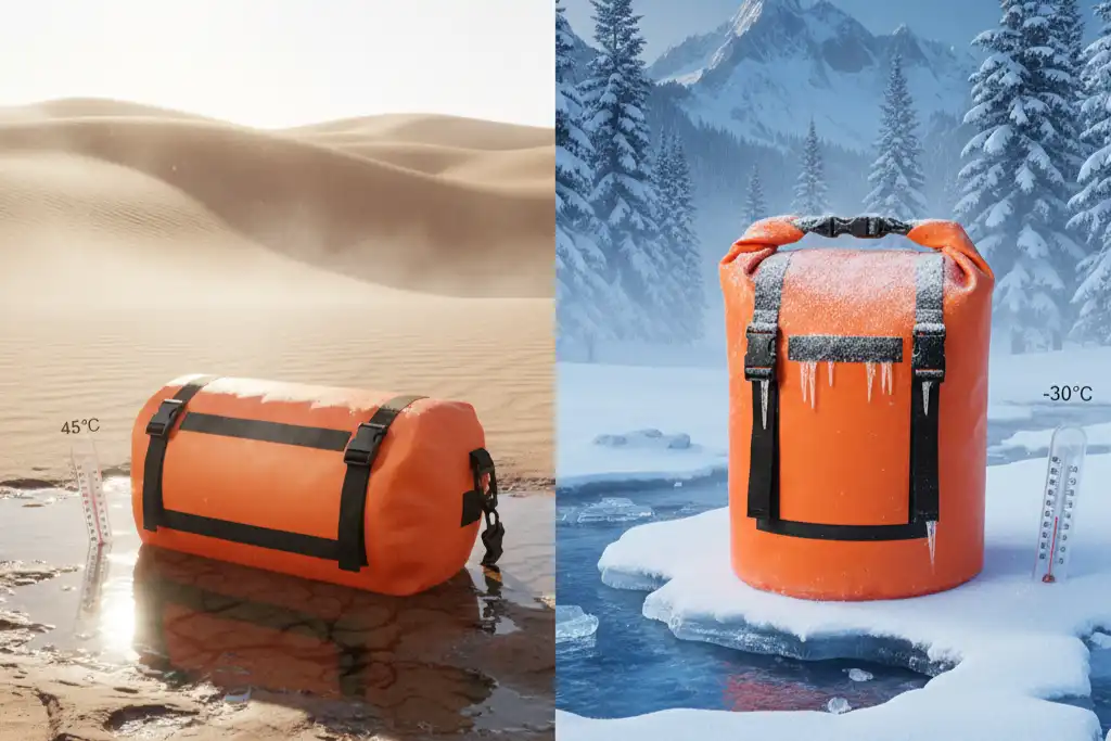 Do waterproof bags lose effectiveness in hot or cold weather