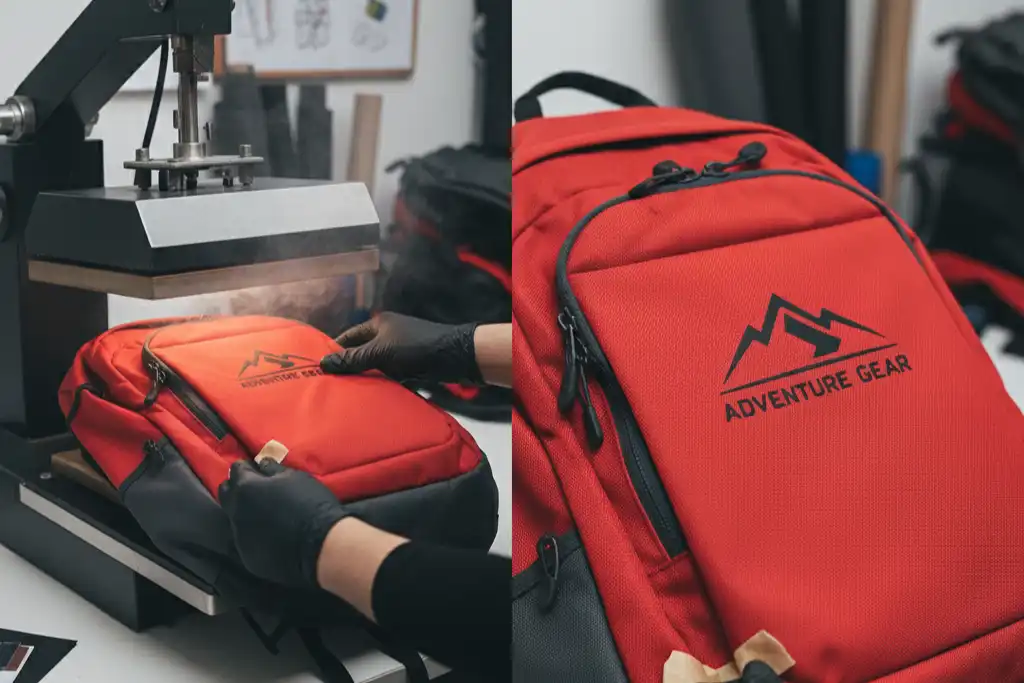 How custom logos are printed on outdoor bags
