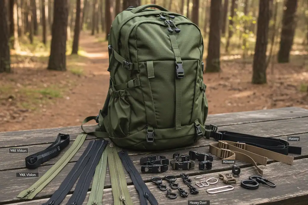 How to choose the appropriate zipper and buckle for outdoor backpacks