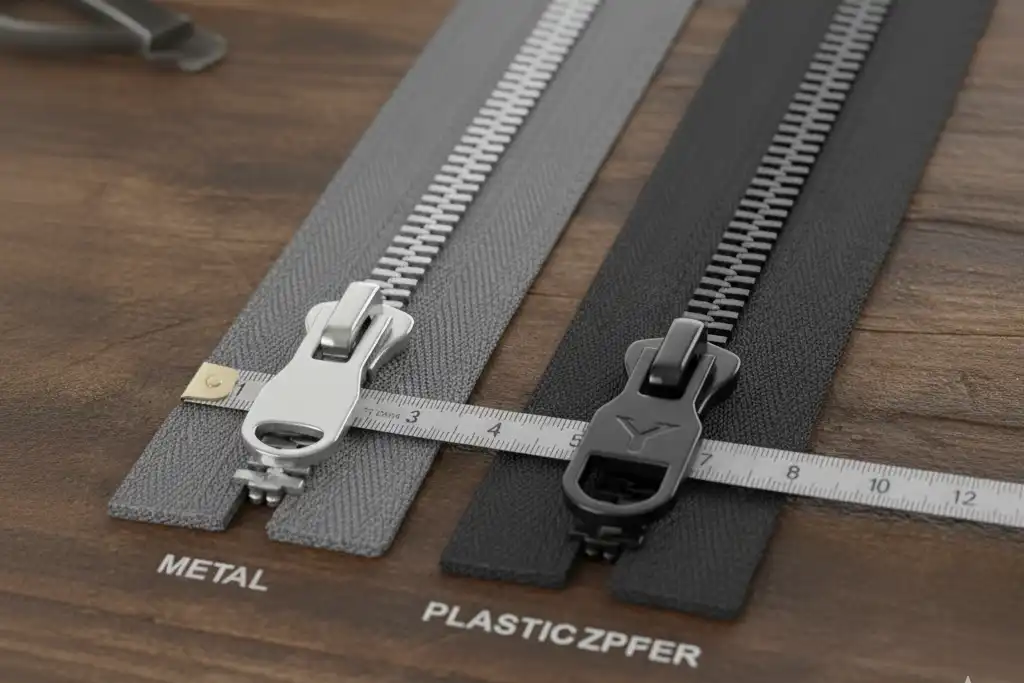 Metal zipper or plastic zipper which lasts longer
