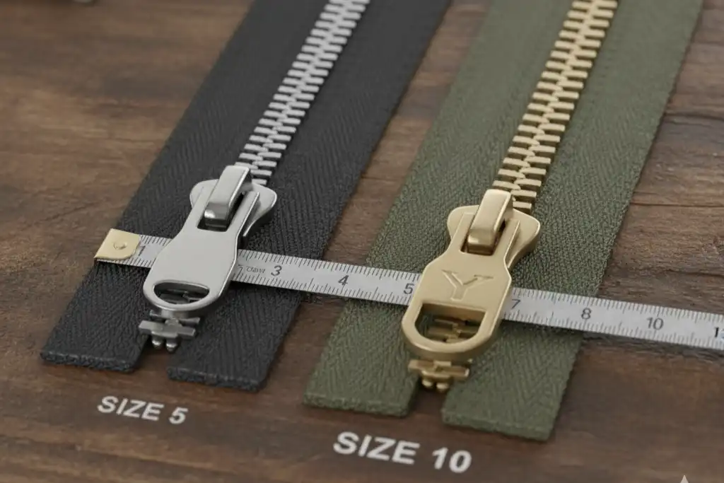 The differences between Zipper No. 5 and Zipper No. 10