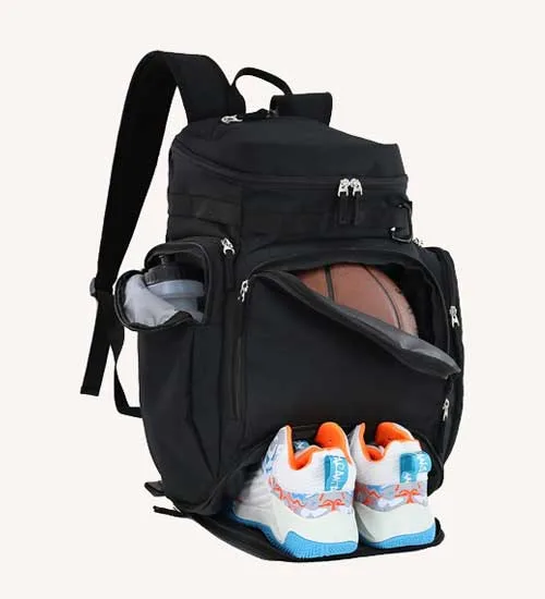 Mochila de baloncesto grande, bolsa deportiva con compartimento para balón y compartimento para zapatos.