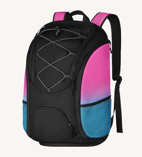 Mochila de baloncesto con compartimento para balón y zapatillas.