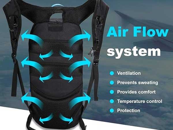 hydration backpack air system