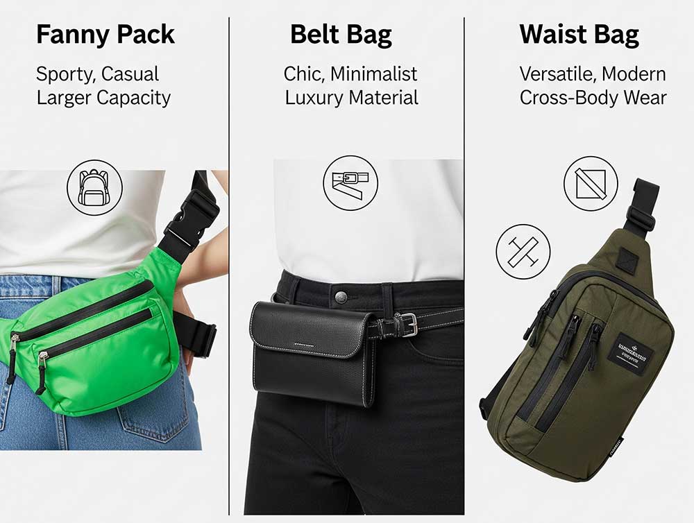 Design & Style Differences For Waist Bag
