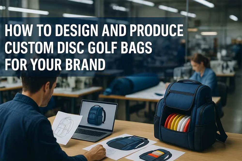 Como criar e produzir bolsas personalizadas para discos de golfe para sua marca.
