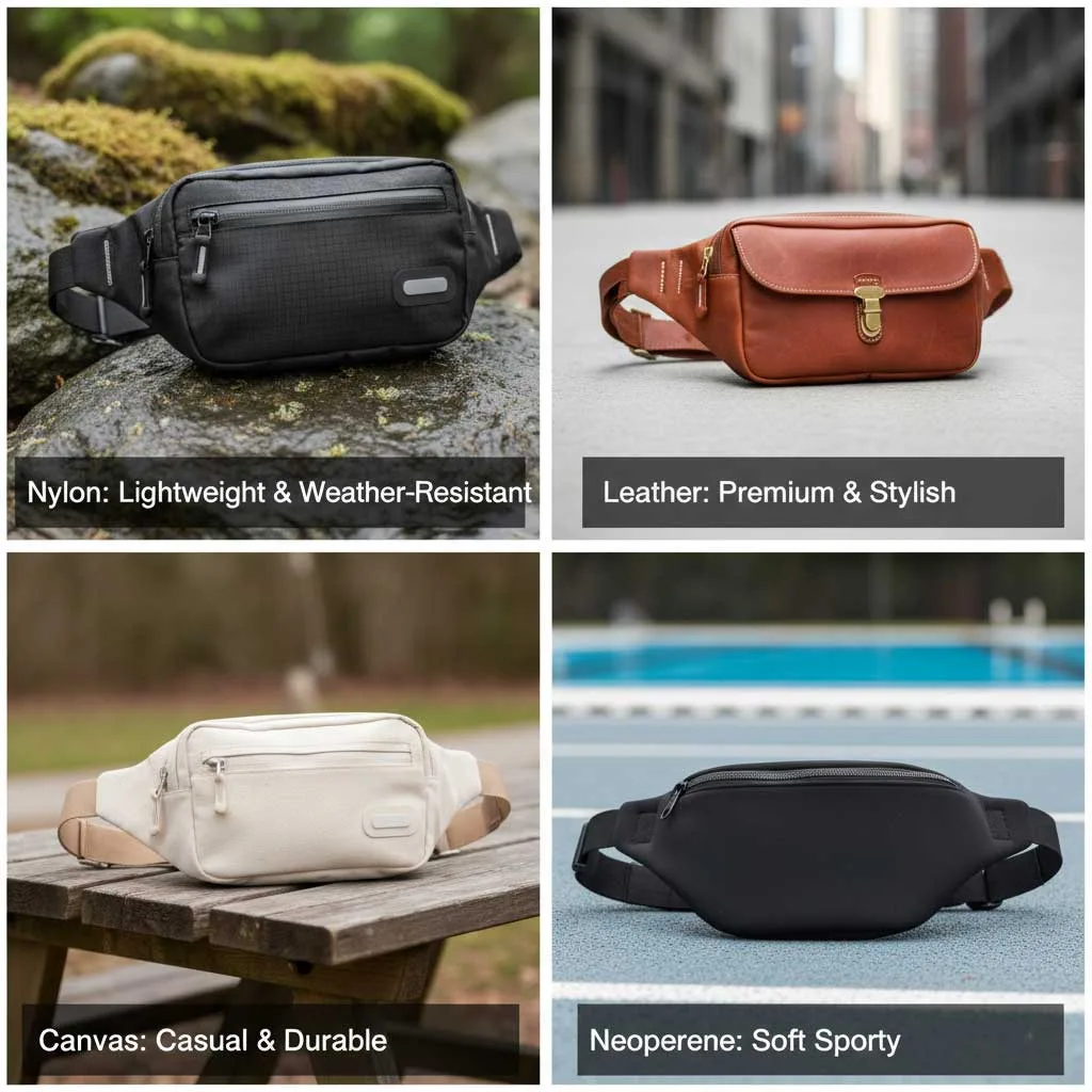 Sacs banane ou sacs de hanche : quel style vous convient le mieux ? 5 Options de matériaux et caractéristiques pour sac banane