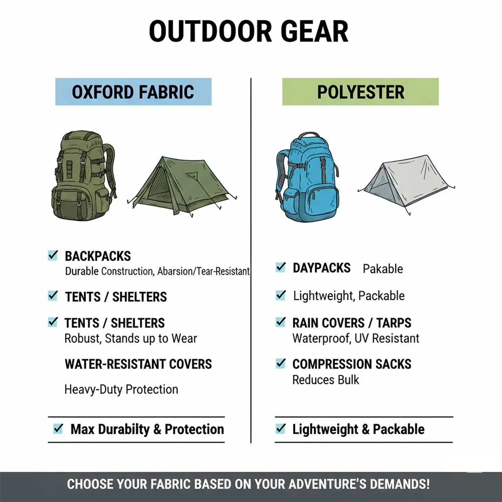 Oxford-Gewebe oder Polyester für individuelle Taschen: Welches ist besser? 6 Outdoor-Ausrüstung