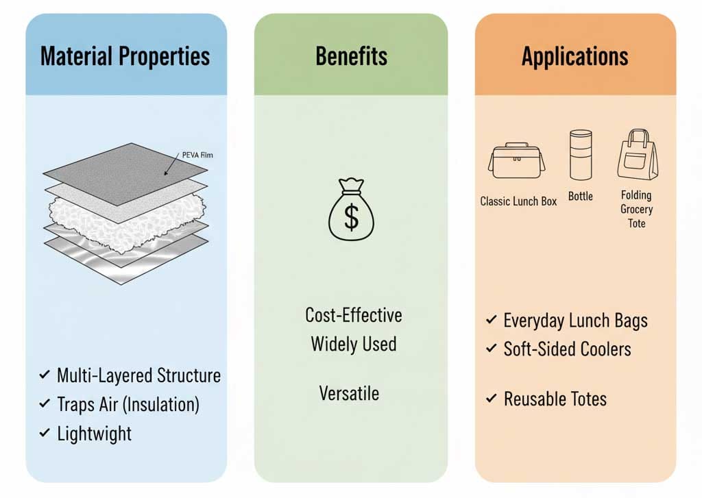 Polyester-Based Insulation for Lunch Bag
