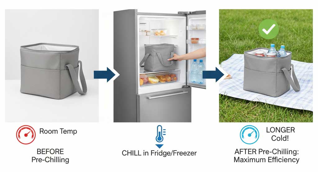 Pre-Chilling for Cooler Bag Efficiency