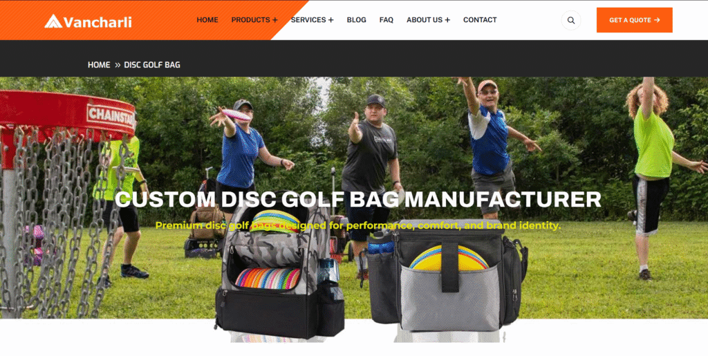 Manufacturing Waterproof Disc Golf Bags with Vancharli