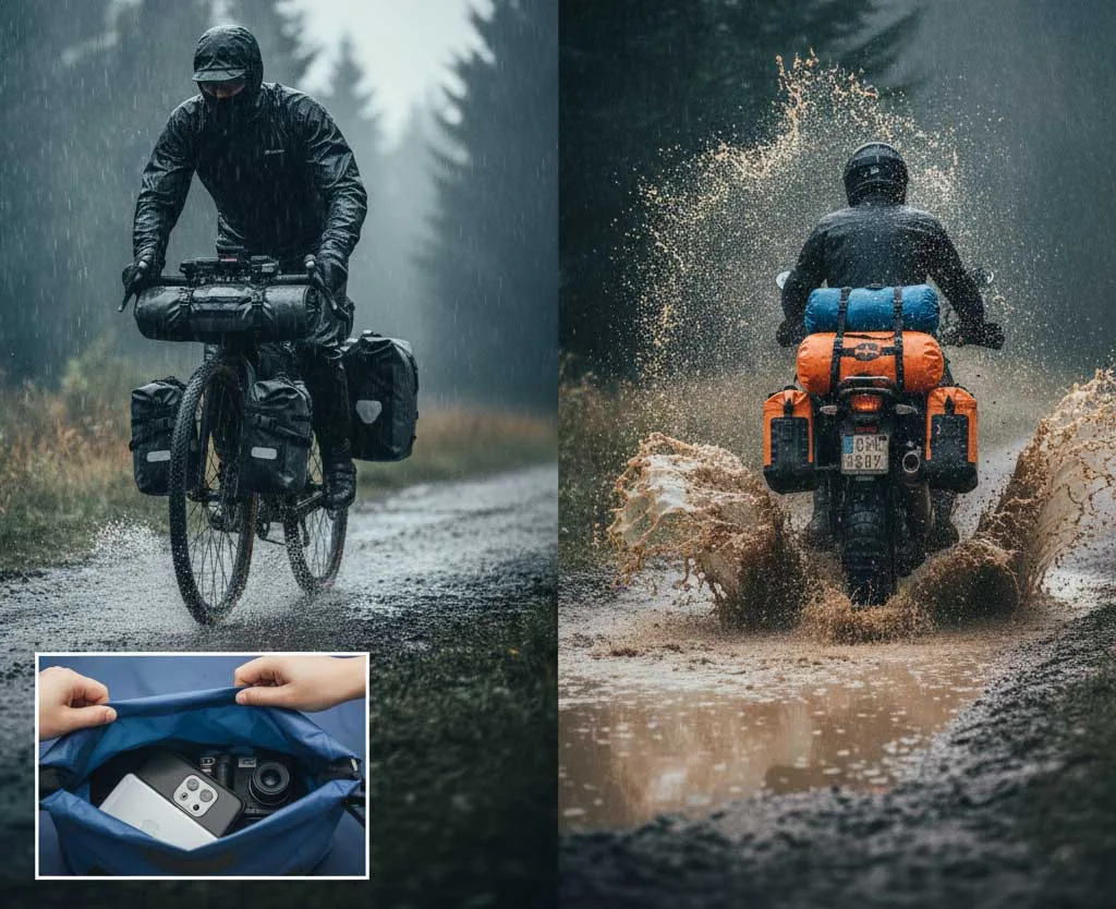 Wasserdichte Taschen für Rad- und Motorradreisen – Reiseführer 7 Anwendungsszenarien aus der Praxis