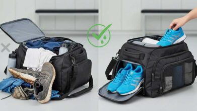 Why Does a Fitness Bag Require a Separate Shoe Compartment Design?