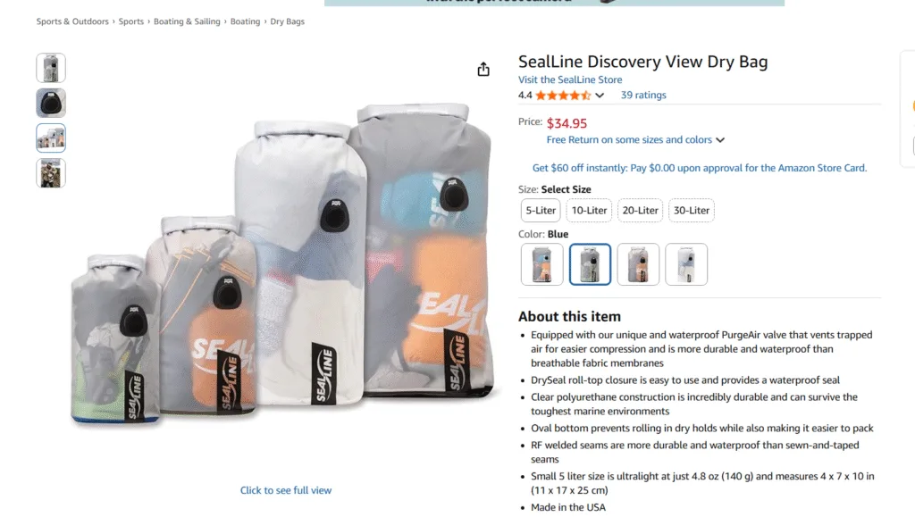 Las 6 mejores bolsas impermeables de 2026: las 4 mejores opciones Bolsa seca SealLine Discovery View