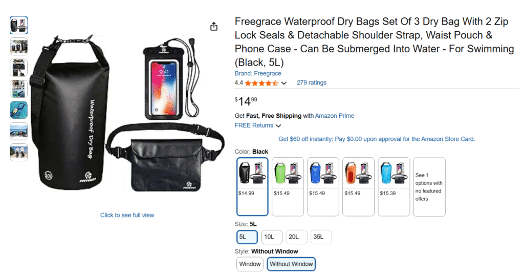 Freegrace Waterproof Dry Bags Set — Best Budget Choice