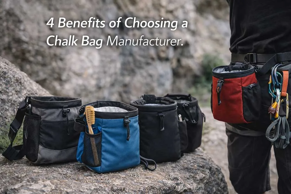 4 beneficios de elegir un fabricante de bolsas de magnesio ¿Buscas mejorar tu equipo de escalada o expandir tu negocio? Si trabajas con un fabricante de bolsas de magnesio, puedes obtener excelentes beneficios. Tendrás más opciones para personalizar tu equipo, mejores controles de calidad, ahorrar dinero y recibir ayuda cuando la necesites. Descubre cómo estas ventajas pueden ayudarte a ti y a otros escaladores: