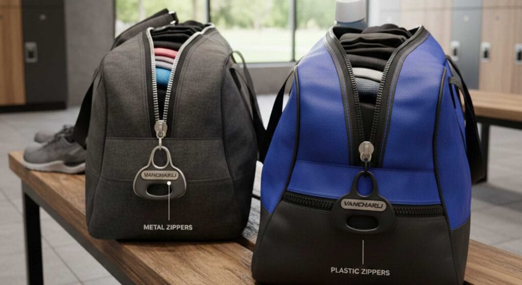 Metal Zippers VS. Plastic Zippers for Gym Bags