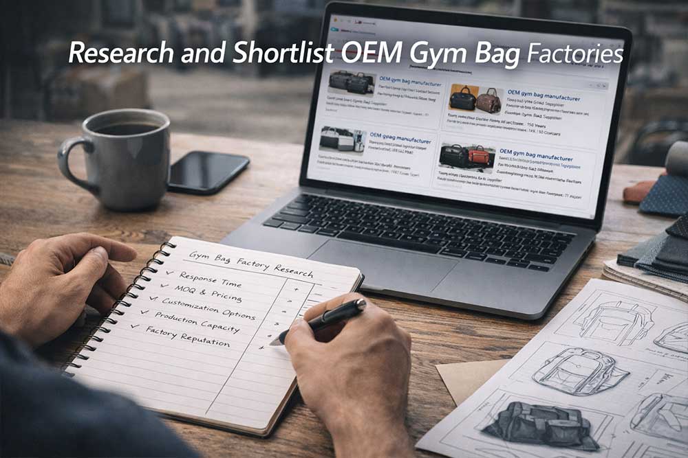 Research and Shortlist OEM Gym Bag Factories
