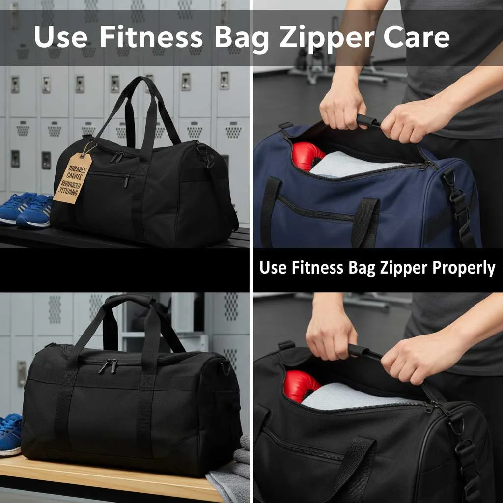 Cómo evitar que la cremallera de una bolsa de fitness se rompa fácilmente 4 Utilice correctamente la cremallera de la bolsa de fitness