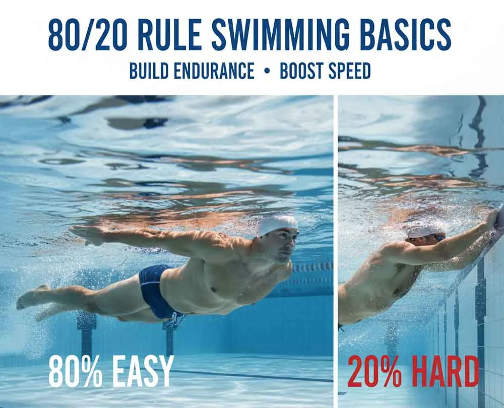 La guida definitiva alla regola 80/20 per l'allenamento di nuoto e triathlon 3 Nozioni di base sul nuoto secondo la regola 80/20