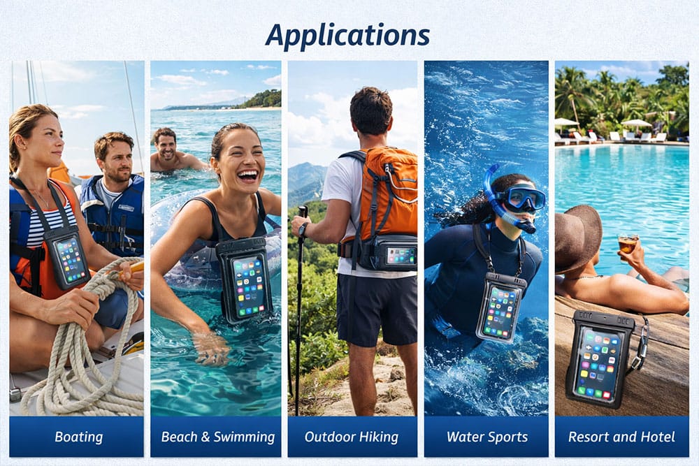Waterproof Phone Pouch 7 Applications for waterproof phone pouch